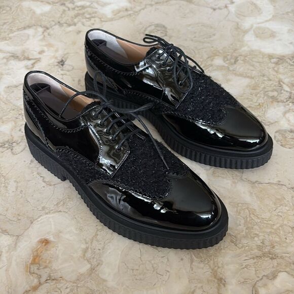 Browns Couture Patent Leather Wingtip Brogues - Picture 3 of 14